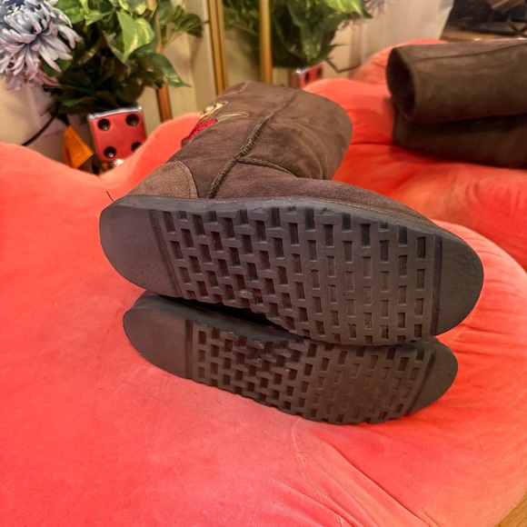 Koolaburra by UGG Vintage Tall Heart & Soul Embroidered Brown Y2K Western Boots - Picture 7 of 8